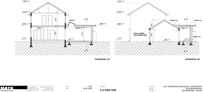 extension of house Kerkstraat | Wassenaar