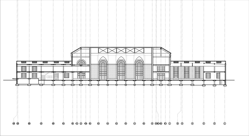 reconstruction of Sacramento train station