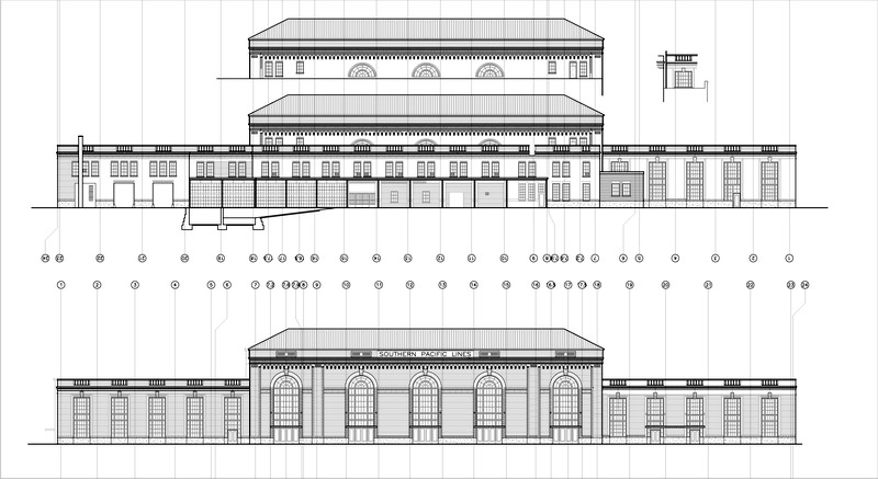 reconstruction of Sacramento train station